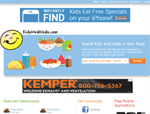 Tablet Screenshot of kidsmealdeals.com